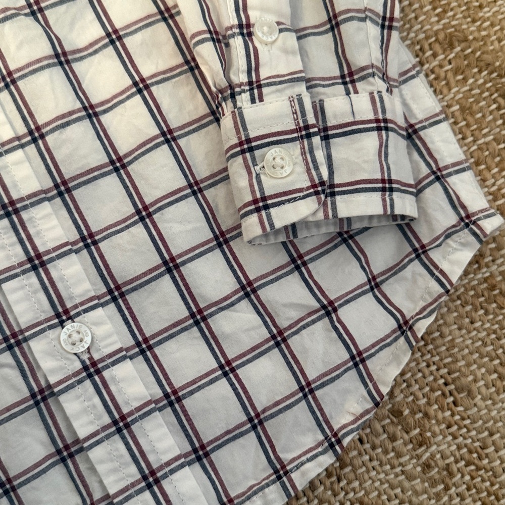 Janie and Jack Plaid Button Down Shirt 2T - Picture 4 of 6